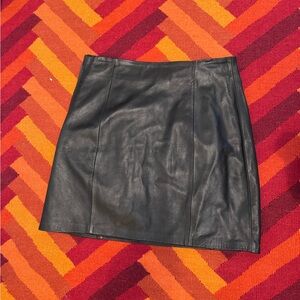 Zara Black Leather mini skirt